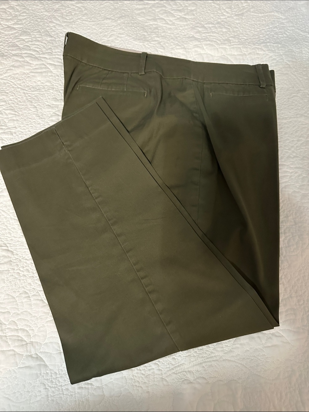 Talbots Olive Green Cropped Chinos